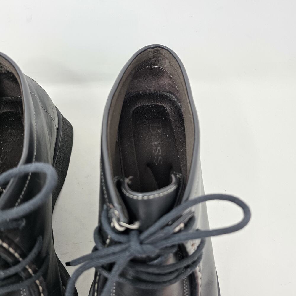 Vintage Bass Womens Toren / Wallabee / Chukka Boot Black Leather Size 8 M - Picture 8 of 12